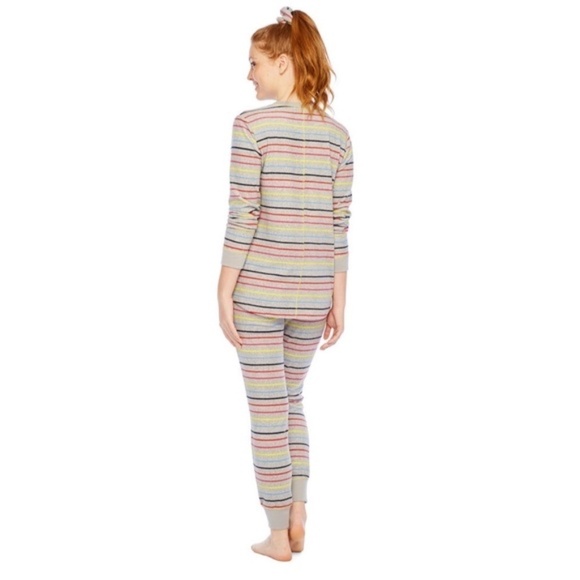 New Womens 2 Pc PJ Set with Matching Scrunchie - Picture 2 of 13